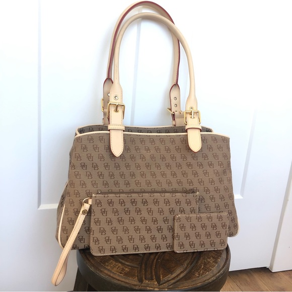 Dooney & Bourke Handbags - Vintage Dooney & Bourke monogram handbag | accessories included!